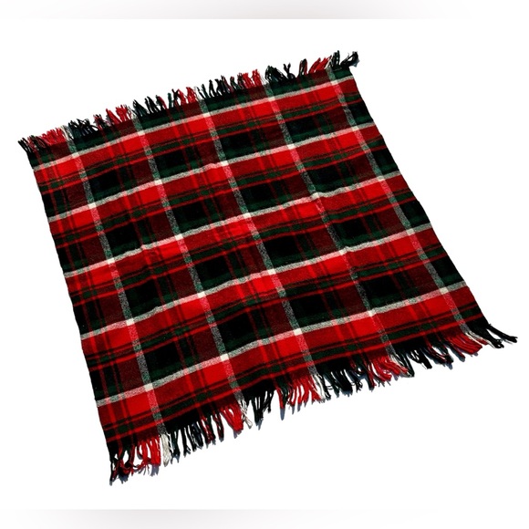 TROY Leisure Blanket PLAID Red & Green Lap/StadiumBlanket Acrylic USA - Picture 4 of 7